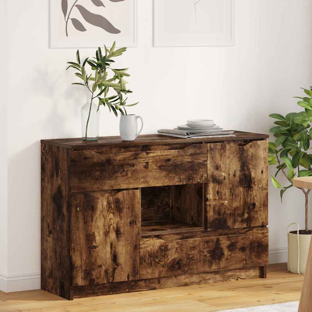 Buffet avec tiroir Chêne fumé 100 x 30 x 65,6 Bois d'ingénierie - XIOS