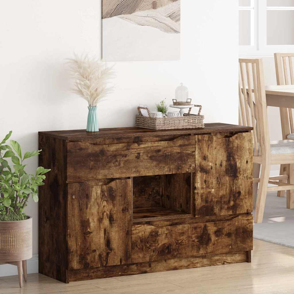 Buffet avec tiroir Chêne fumé 100 x 30 x 65,6 Bois d'ingénierie - XIOS