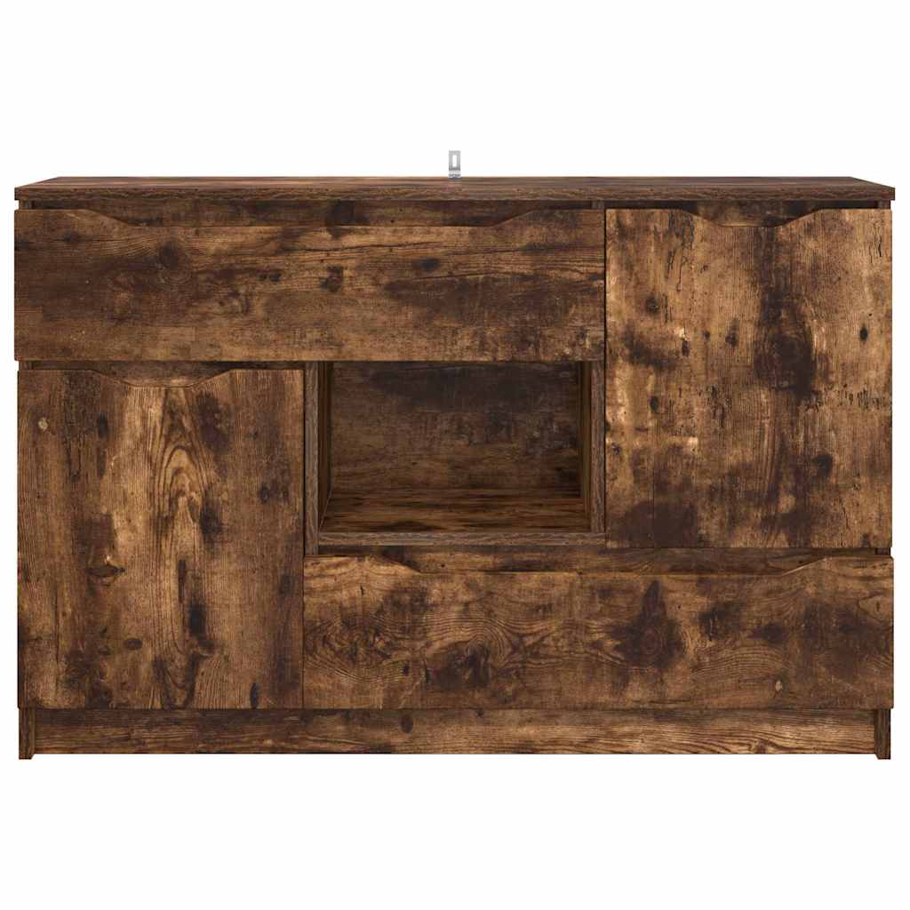 Buffet avec tiroir Chêne fumé 100 x 30 x 65,6 Bois d'ingénierie - XIOS