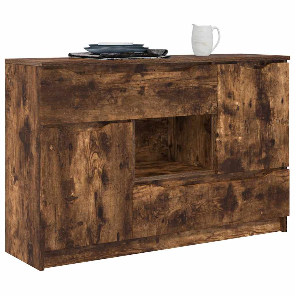 Buffet avec tiroir Chêne fumé 100 x 30 x 65,6 Bois d'ingénierie - XIOS