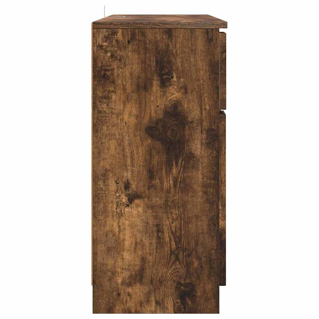 Buffet avec tiroir Chêne fumé 100 x 30 x 65,6 Bois d'ingénierie - XIOS
