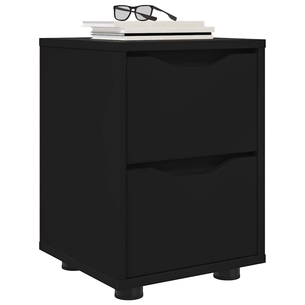 Table de chevet Noir 30,5 x 30 x 43 cm Bois d'ingénierie - XIOS