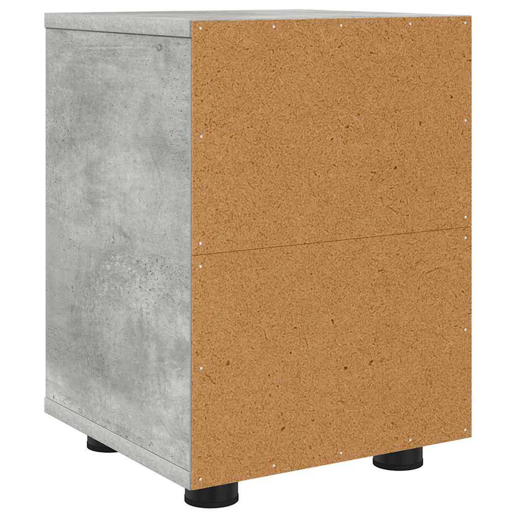 Tables de chevet avec tiroir 2 pcs Gris béton 30,5 x 30 x 43 cm - XIOS