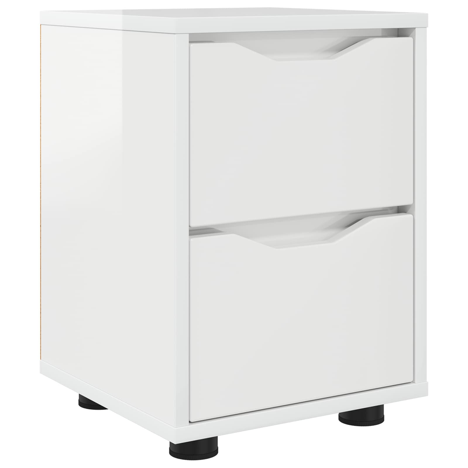 Table de chevet avec tiroir Blanc brillant 30,5 x 30 x 43 cm - XIOS