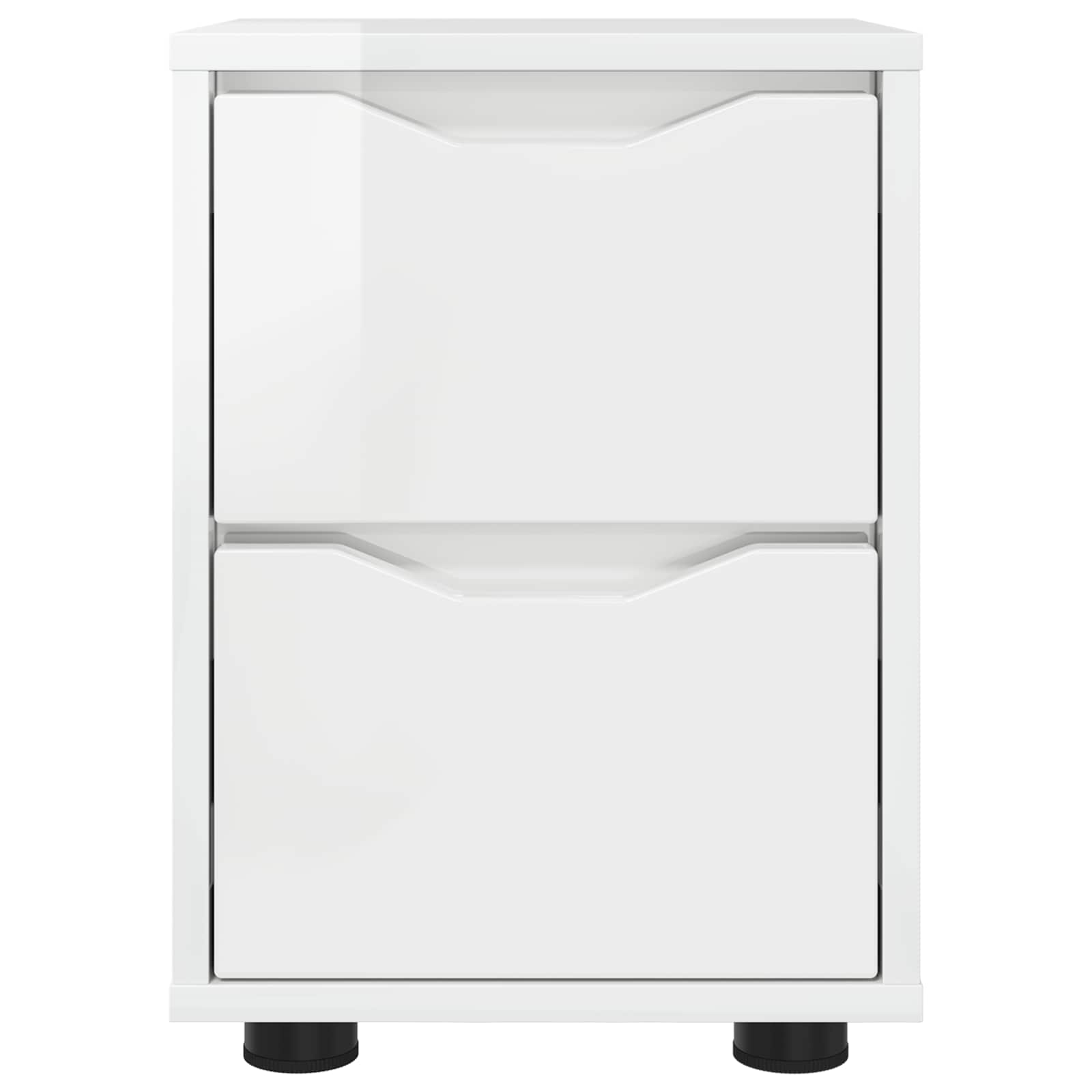 Table de chevet avec tiroir Blanc brillant 30,5 x 30 x 43 cm - XIOS