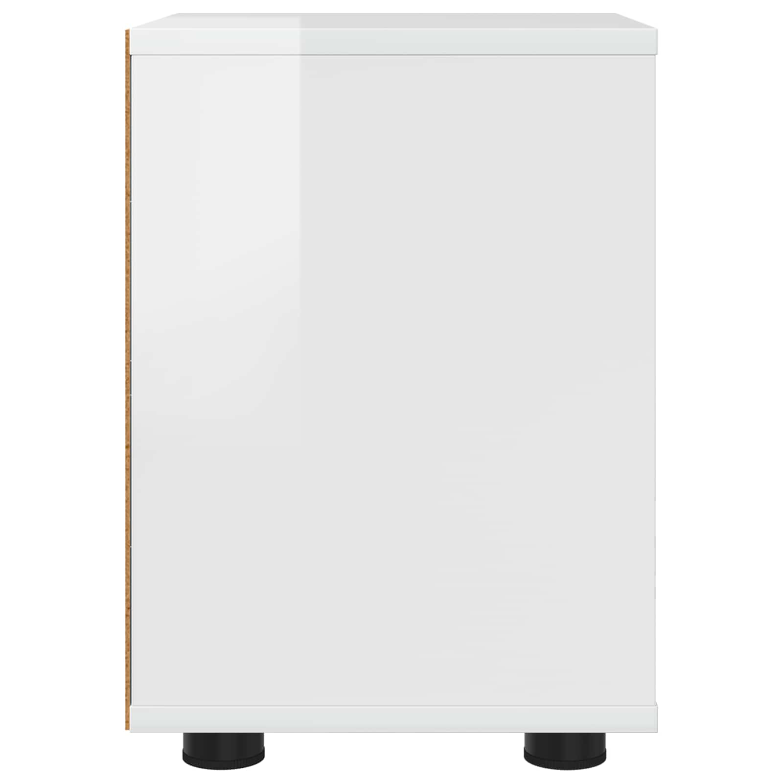 Table de chevet avec tiroir Blanc brillant 30,5 x 30 x 43 cm - XIOS