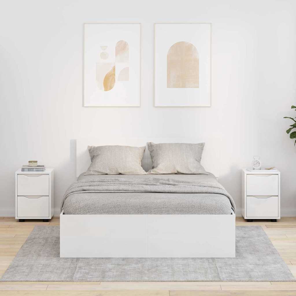 Tables de chevet 2 pcs Blanc brillant 30,5 x 30 x 43 cm - XIOS