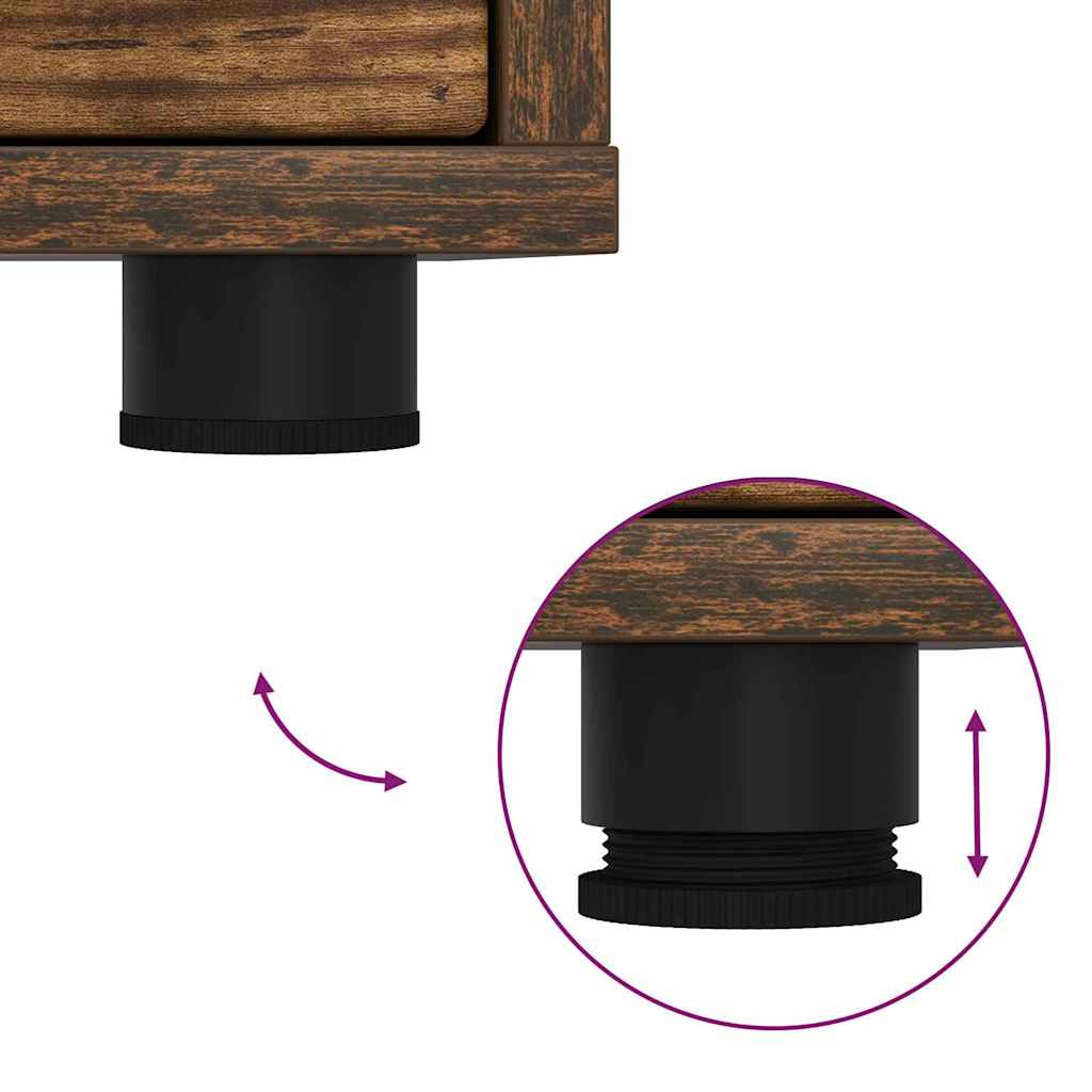 Tables de chevet avec tiroir 2 pcs Chêne fumé 30,5 x 30 x 43 cm - XIOS