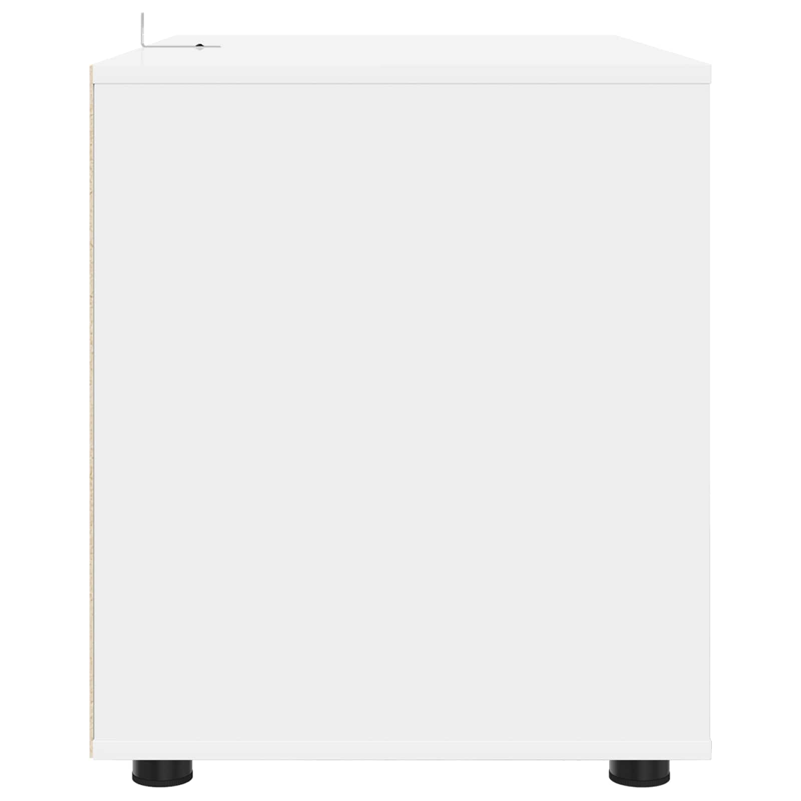 Armoire de rangement 80 x 48 x 57 cm Bois d'ingénierie Blanc - XIOS