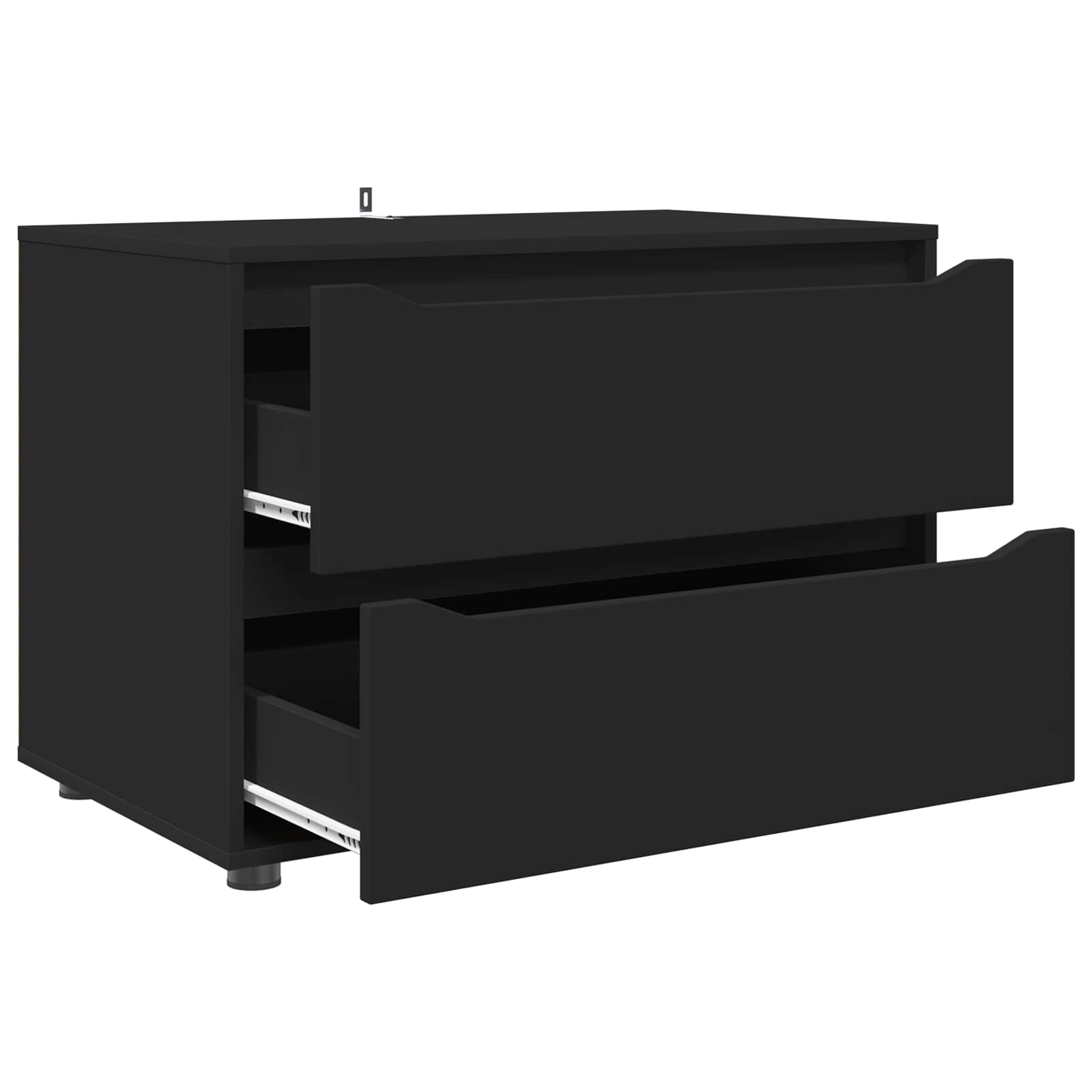 Armoire de rangement 80 x 48 x 57 cm Bois d'ingénierie Noir - XIOS