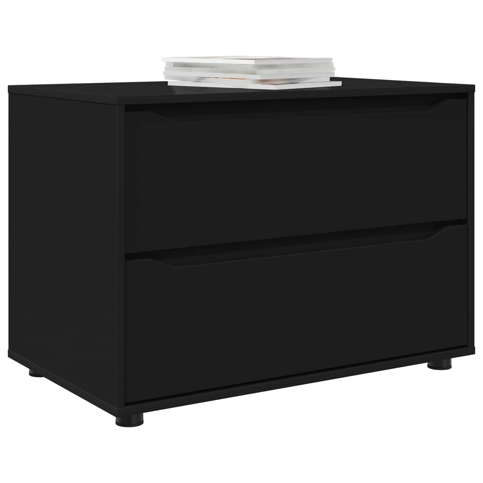 Armoire de rangement 80 x 48 x 57 cm Bois d'ingénierie Noir - XIOS