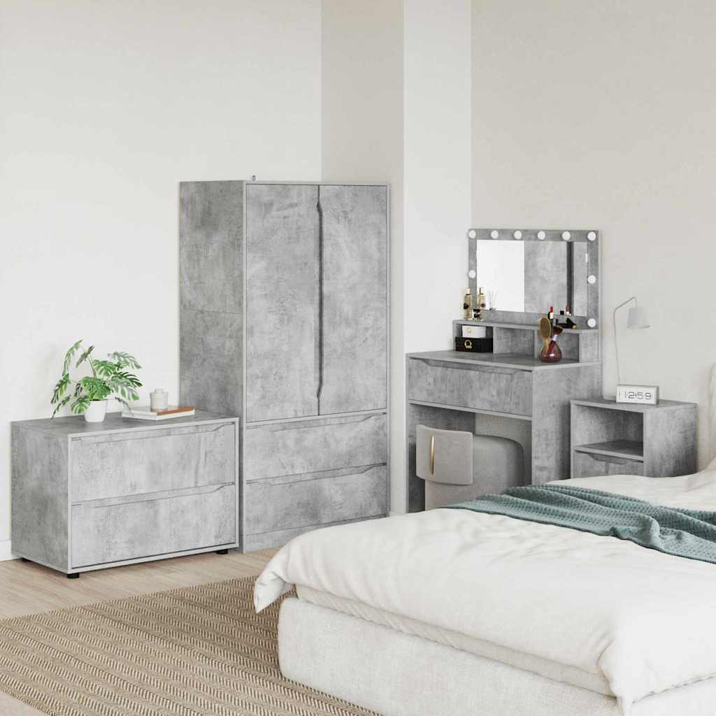 Armoire de rangement Gris béton 80 x 48 x 57 cm - XIOS