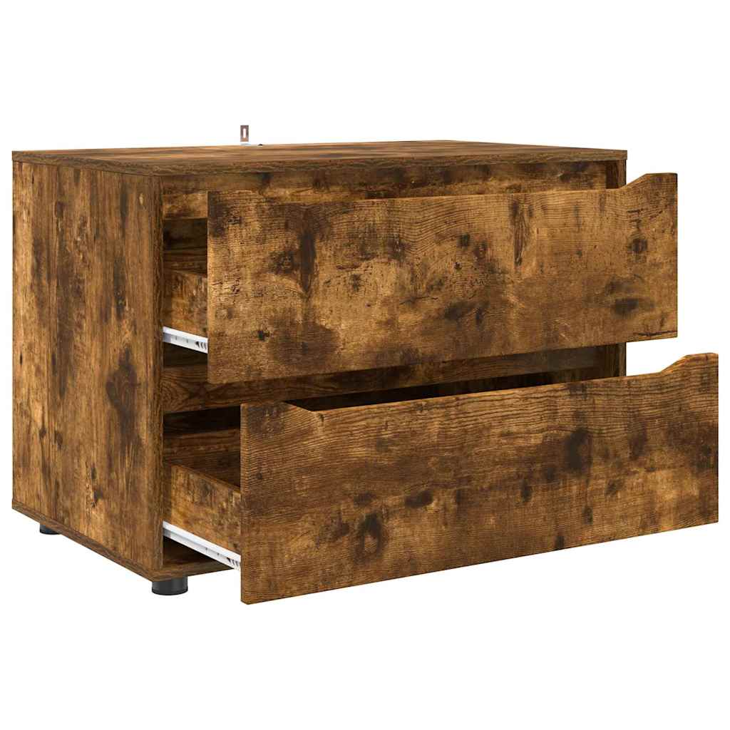 Armoire de rangement Chêne fumé 80 x 48 x 57 cm - XIOS