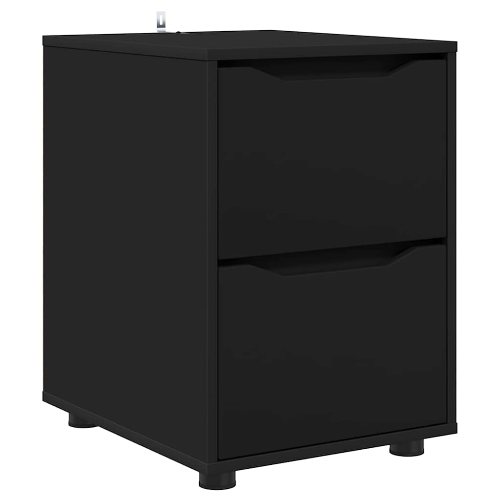 Armoire de rangement Noir 40 x 48 x 57 cm Bois d'ingénierie - XIOS