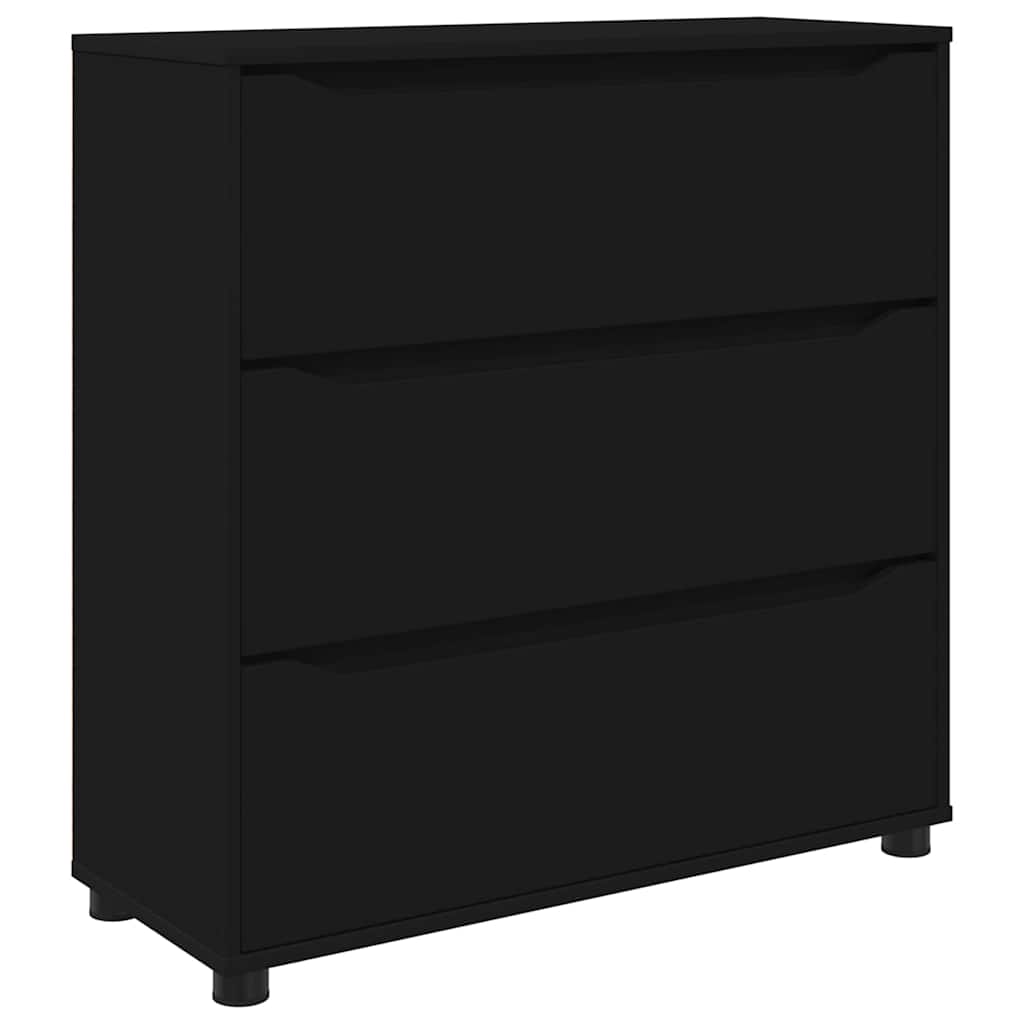 Armoire de rangement Noir 80 x 31 x 81 cm Bois d'ingénierie - XIOS