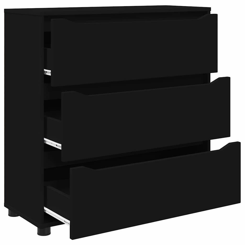 Armoire de rangement Noir 80 x 31 x 81 cm Bois d'ingénierie - XIOS