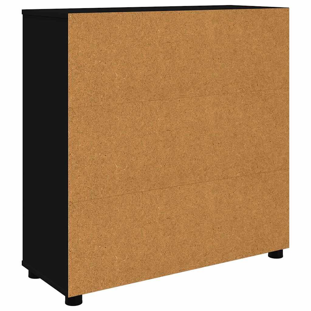 Armoire de rangement Noir 80 x 31 x 81 cm Bois d'ingénierie - XIOS