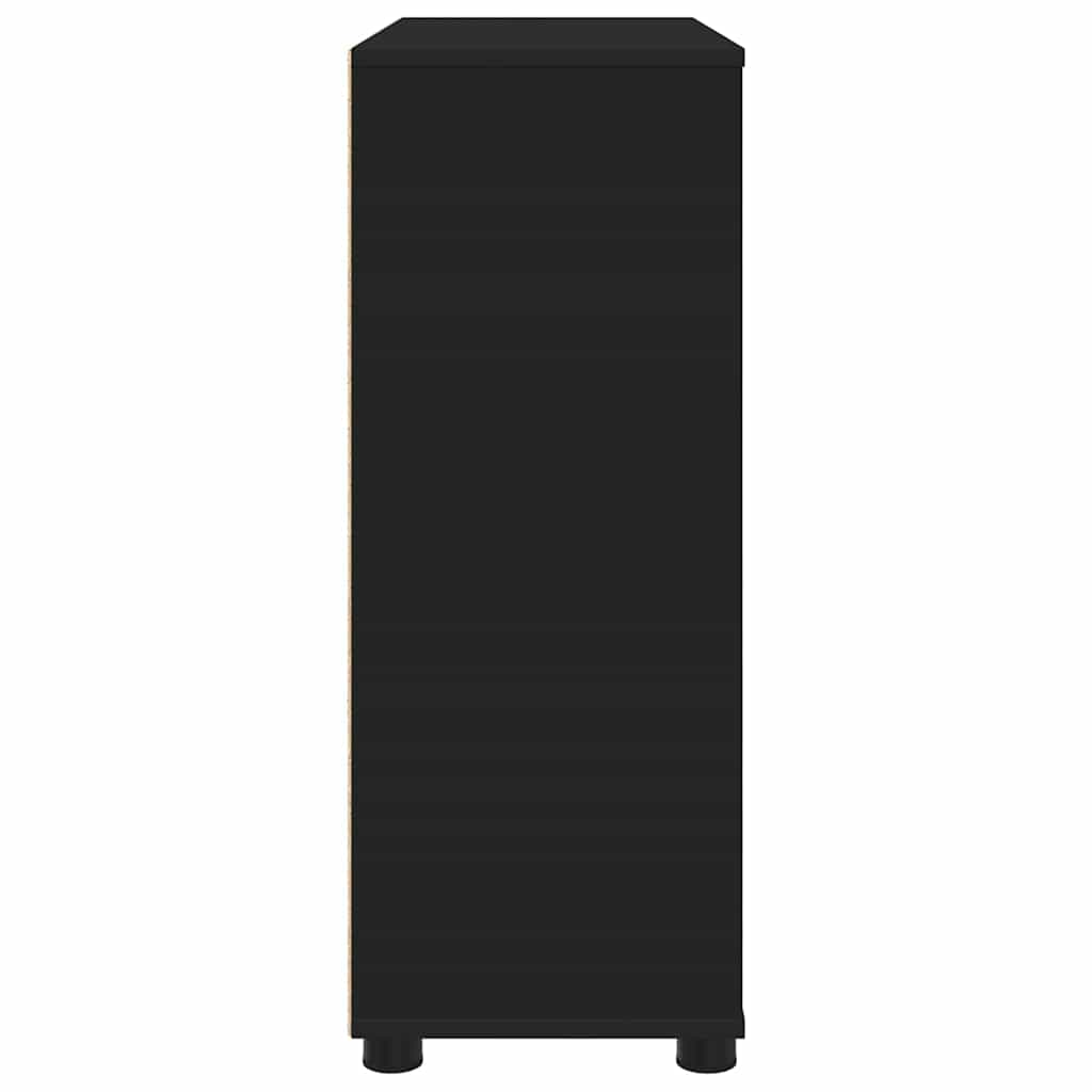 Armoire de rangement Noir 80 x 31 x 81 cm Bois d'ingénierie - XIOS