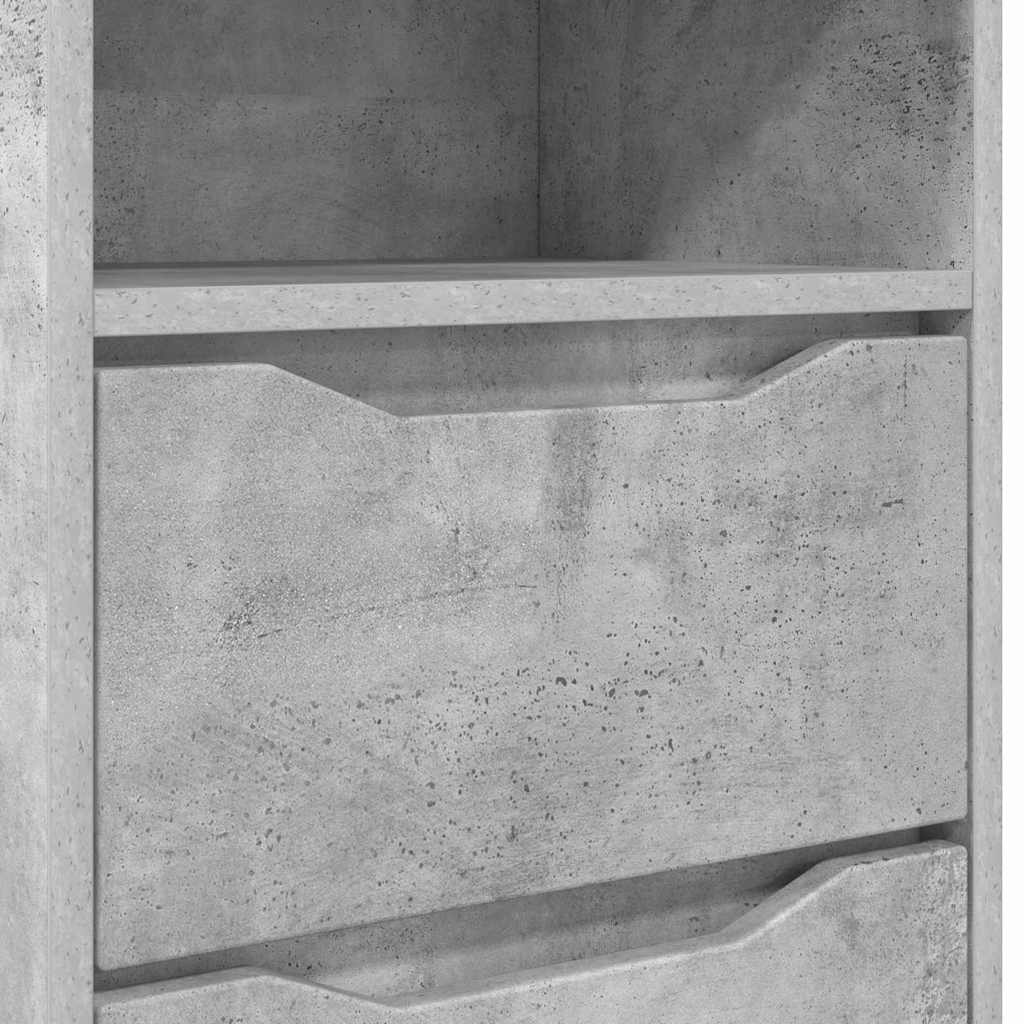 Table de chevet Gris béton 40 x 30 x 467 cm Bois d'ingénierie - XIOS