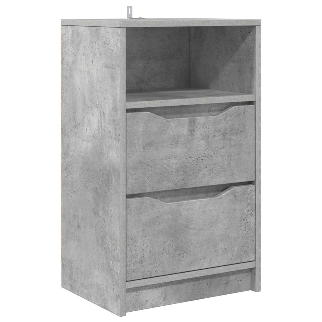 Table de chevet Gris béton 40 x 30 x 467 cm Bois d'ingénierie - XIOS