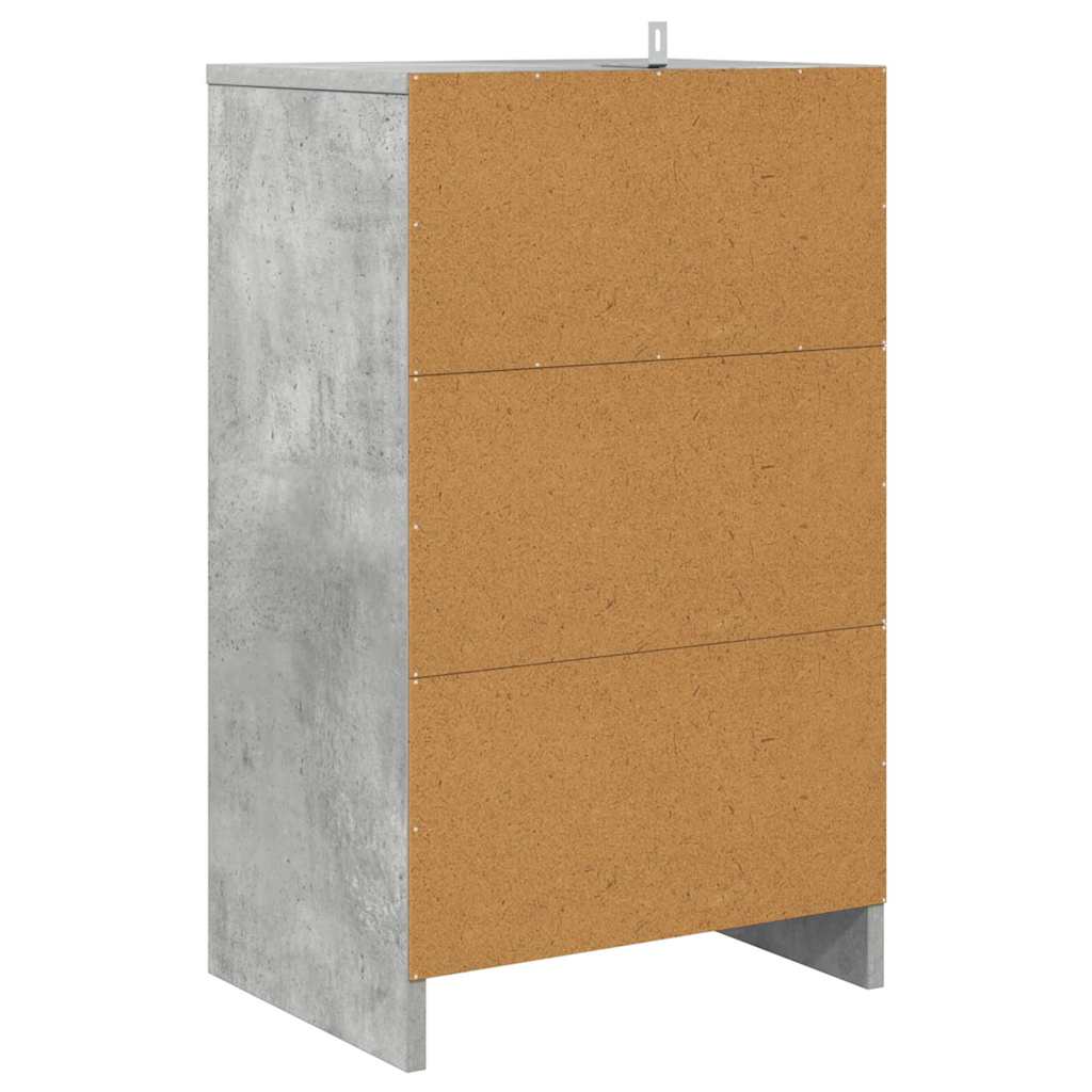 Table de chevet Gris béton 40 x 30 x 467 cm Bois d'ingénierie - XIOS