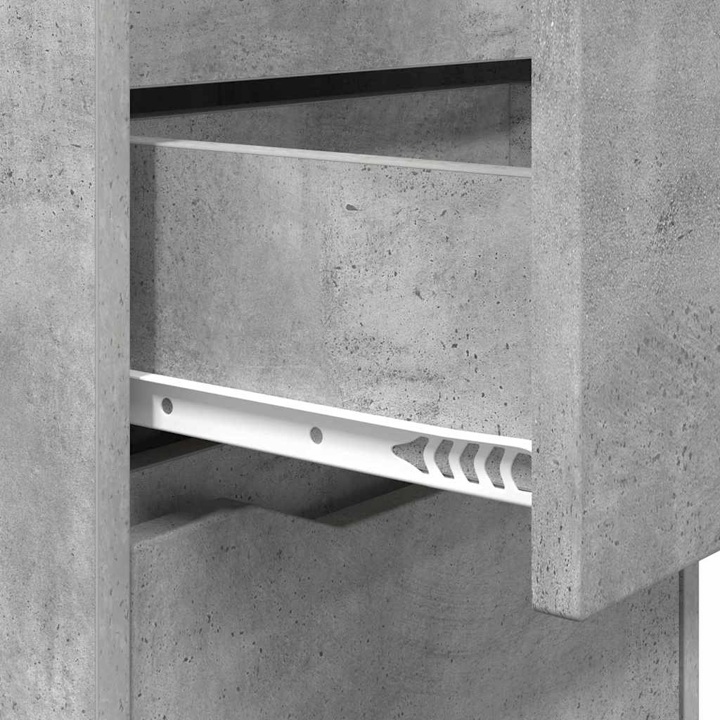 Tables de chevet avec tiroir 2 pcs Gris béton 40 x 30 x 467 cm - XIOS