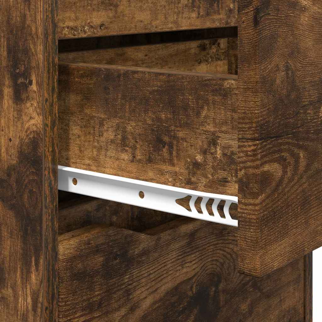 Tables de chevet avec tiroir 2 pcs Chêne fumé 40 x 30 x 467 cm - XIOS