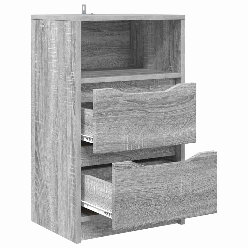Tables de chevet avec tiroir 2 pcs Gris Sonoma 40 x 30 x 467 cm - XIOS
