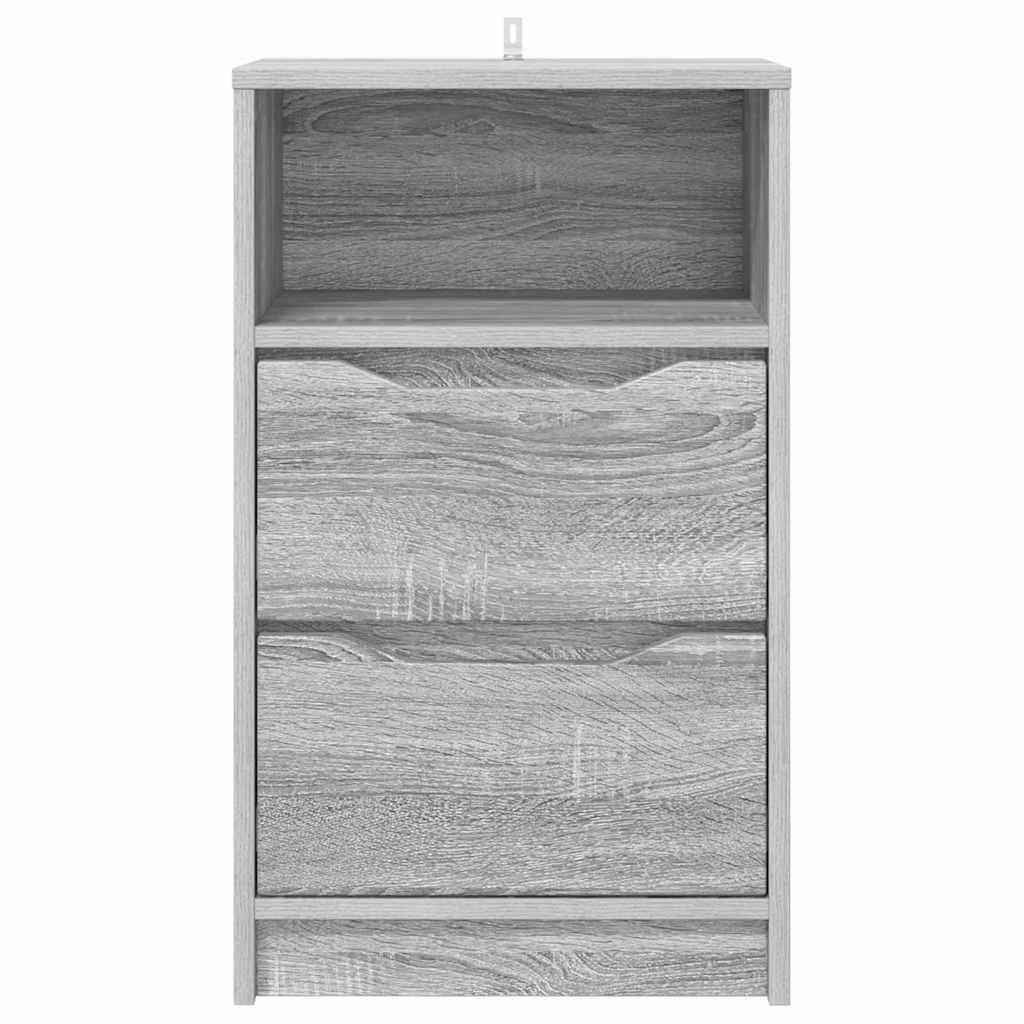 Tables de chevet avec tiroir 2 pcs Gris Sonoma 40 x 30 x 467 cm - XIOS