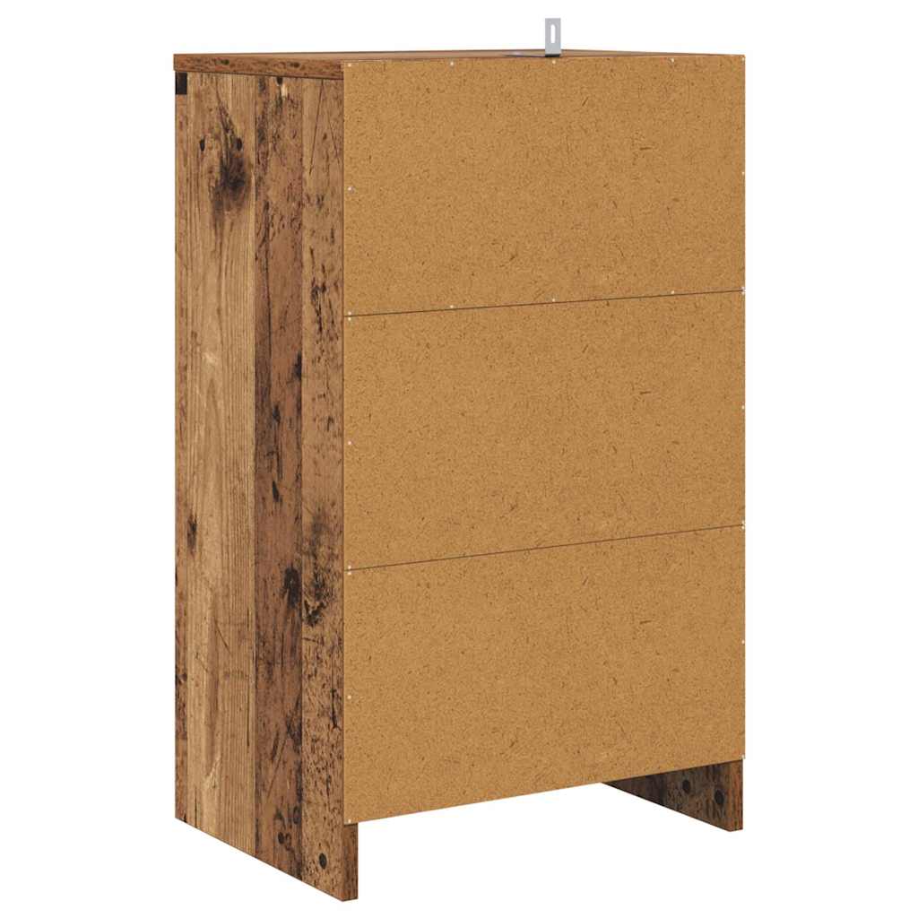 Tables de chevet avec tiroir 2 pcs Bois Ancien 40 x 30 x 467 cm - XIOS