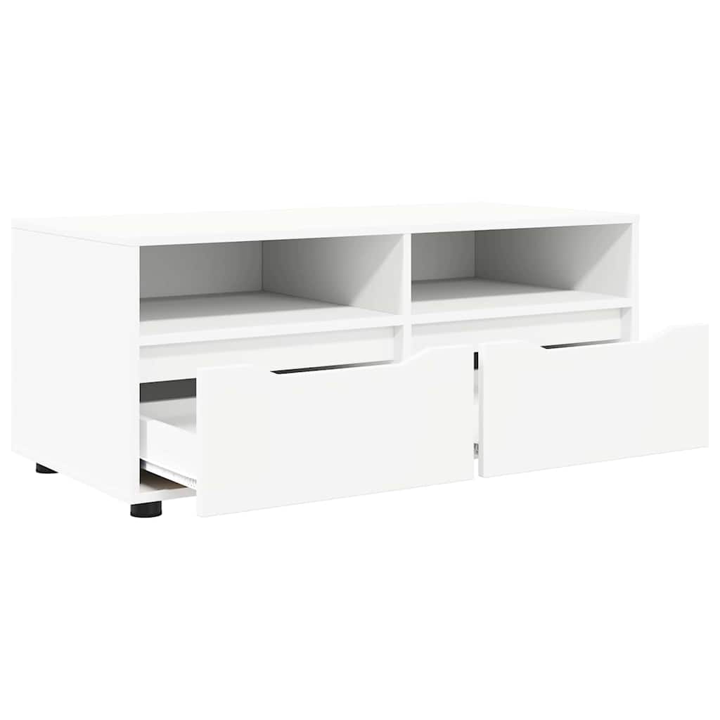 Meuble TV avec tiroir Blanc 100 x 48 x 43 cm Bois d'ingénierie - XIOS