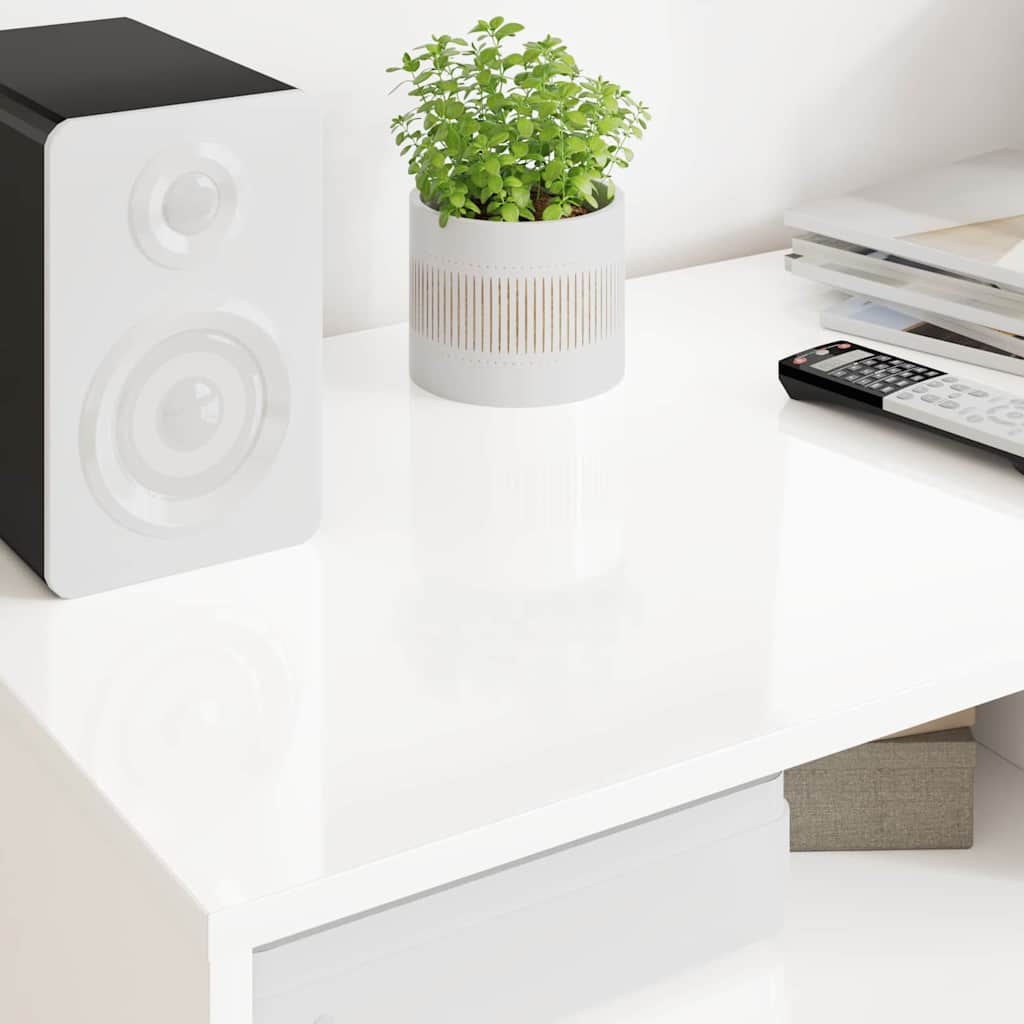 Meuble TV Blanc brillant 100 x 48 x 43 cm Bois d'ingénierie - XIOS