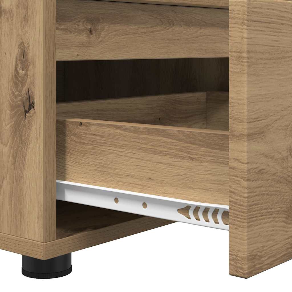 Meuble TV Chêne artisanal 100 x 48 x 43 cm Bois d'ingénierie - XIOS