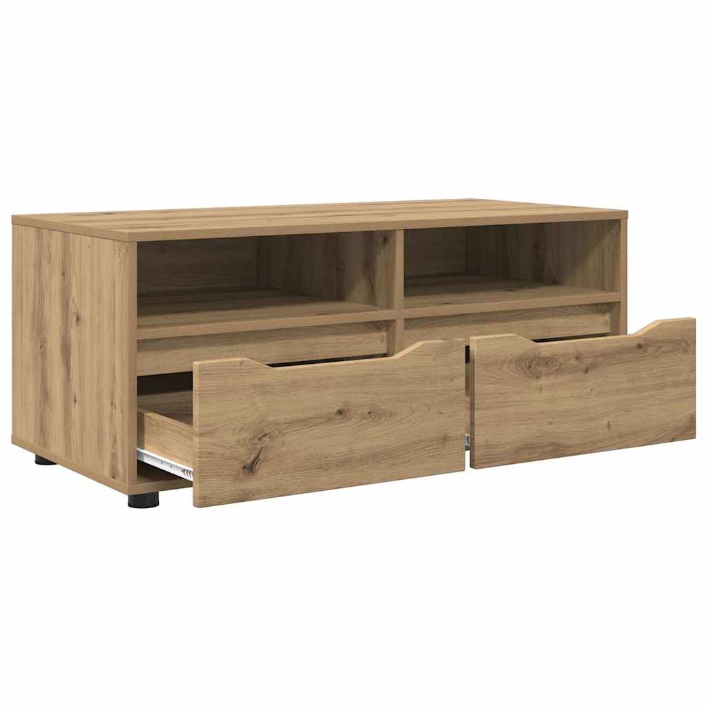 Meuble TV Chêne artisanal 100 x 48 x 43 cm Bois d'ingénierie - XIOS