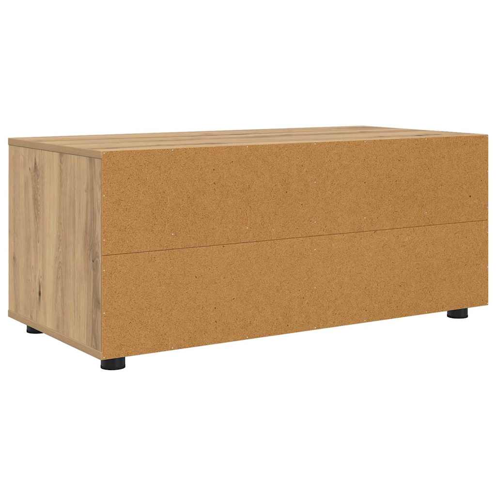 Meuble TV Chêne artisanal 100 x 48 x 43 cm Bois d'ingénierie - XIOS