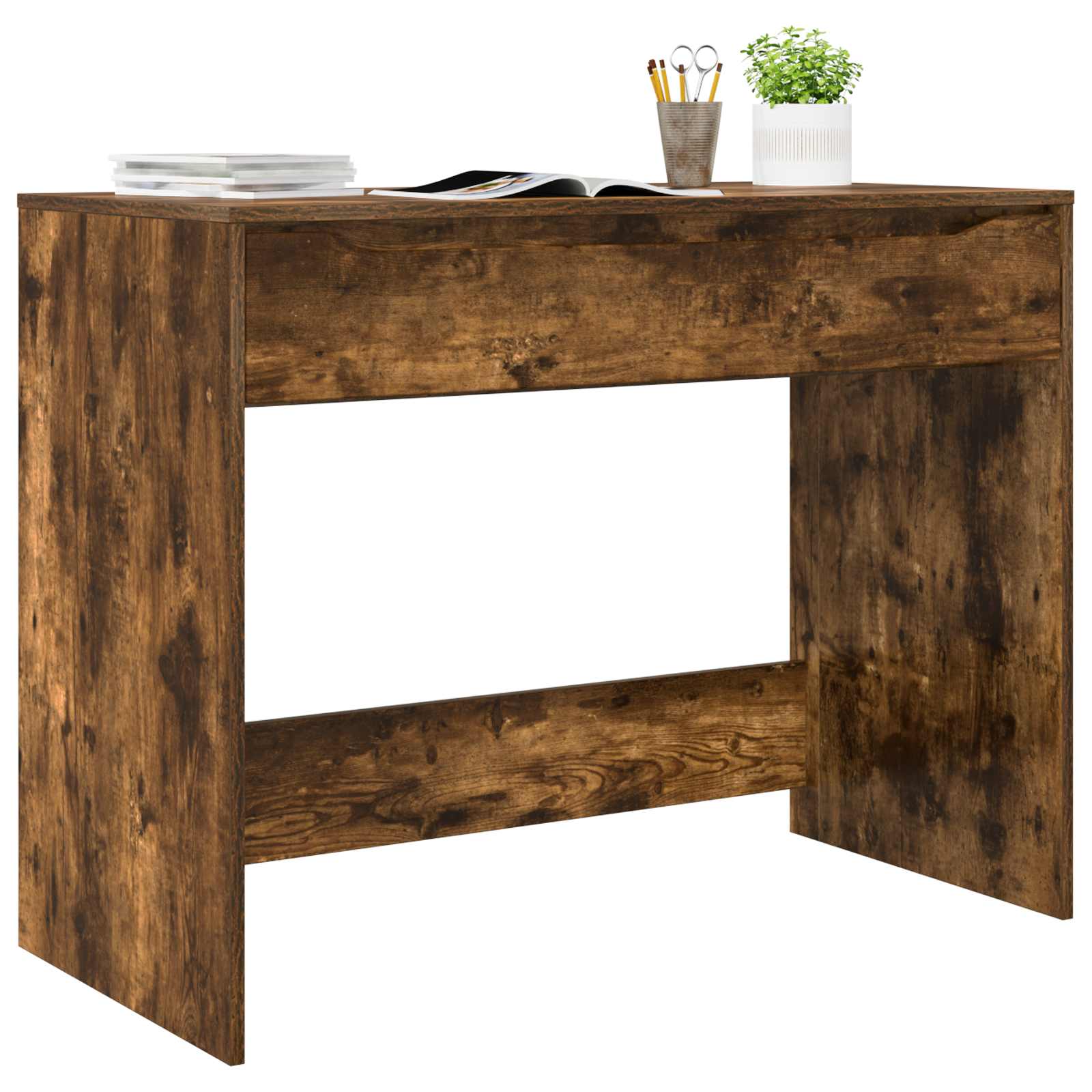 Bureau avec tiroir avec tiroir Chêne Fumé 100 x 50 x 78 cm - XIOS