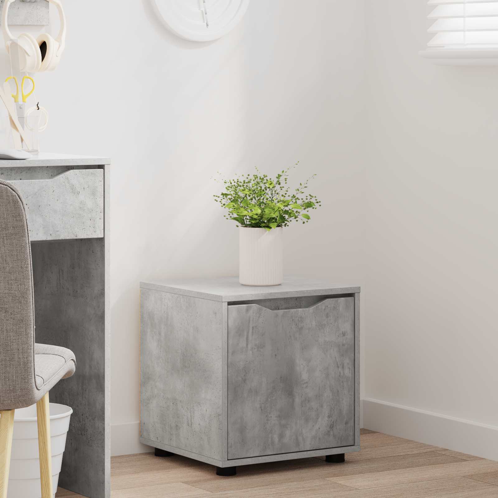 Cabinet de salle de bain Gris béton 40,5 x 40 x 44 cm - XIOS