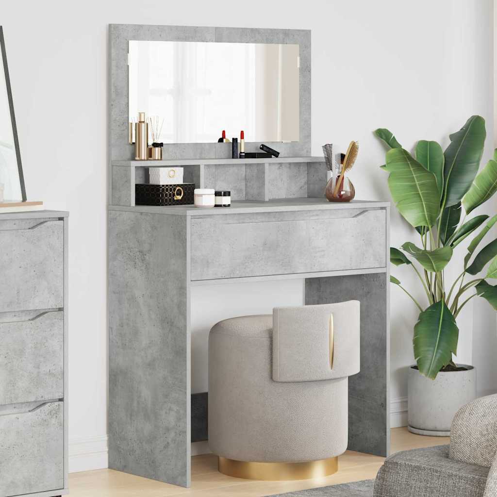 Tables de maquillage pour chambre Gris béton 80 x 39,6 x 135 cm - XIOS