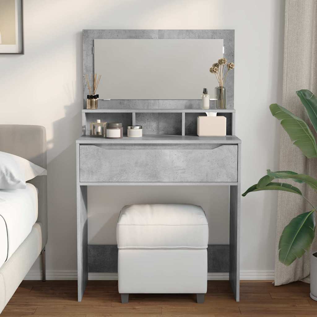 Tables de maquillage pour chambre Gris béton 80 x 39,6 x 135 cm - XIOS