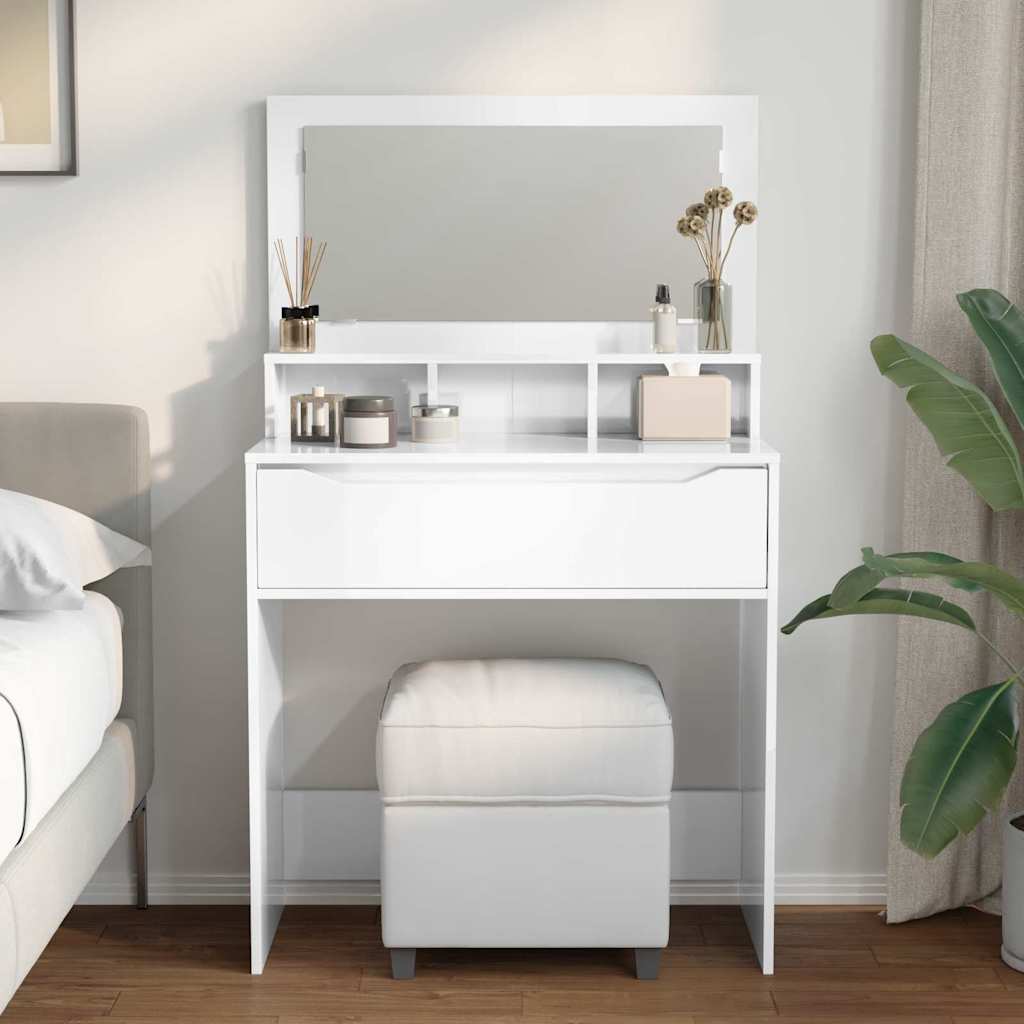 Tables de maquillage pour chambre avec tiroir Blanc brillant - XIOS