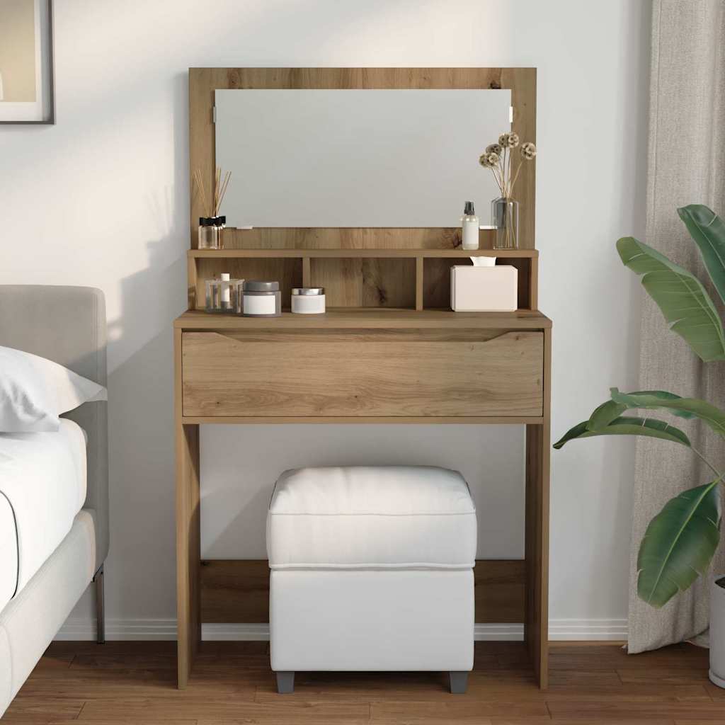 Tables de maquillage pour chambre avec tiroir Chêne artisanal - XIOS