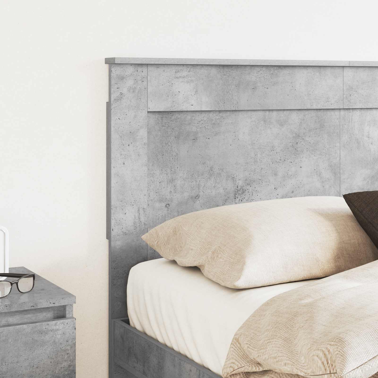 Tête de lit Gris béton 135 cm Bois d'ingénierie - XIOS