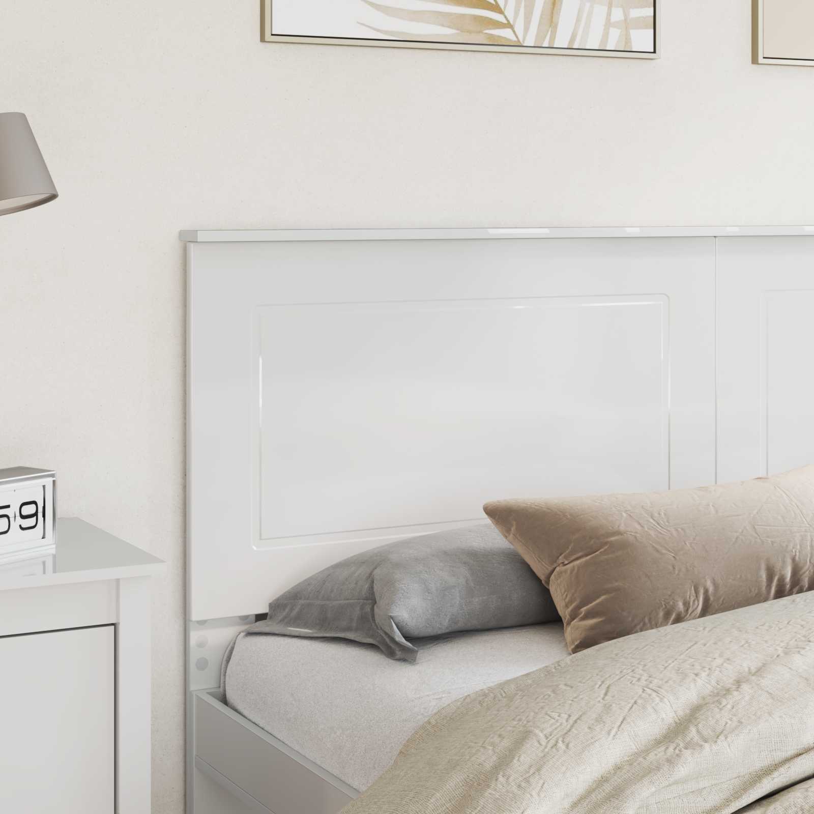 Tête de lit Blanc brillant 200 cm Bois d'ingénierie - XIOS