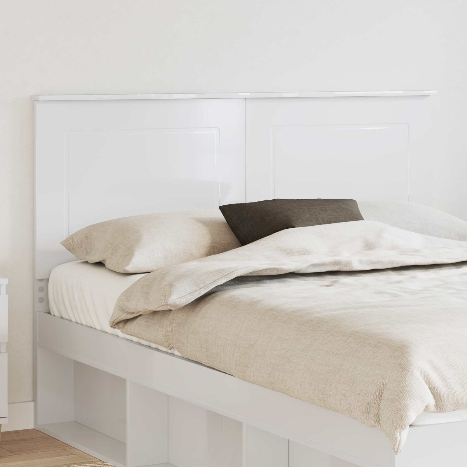 Tête de lit Blanc brillant 140 cm Bois d'ingénierie - XIOS