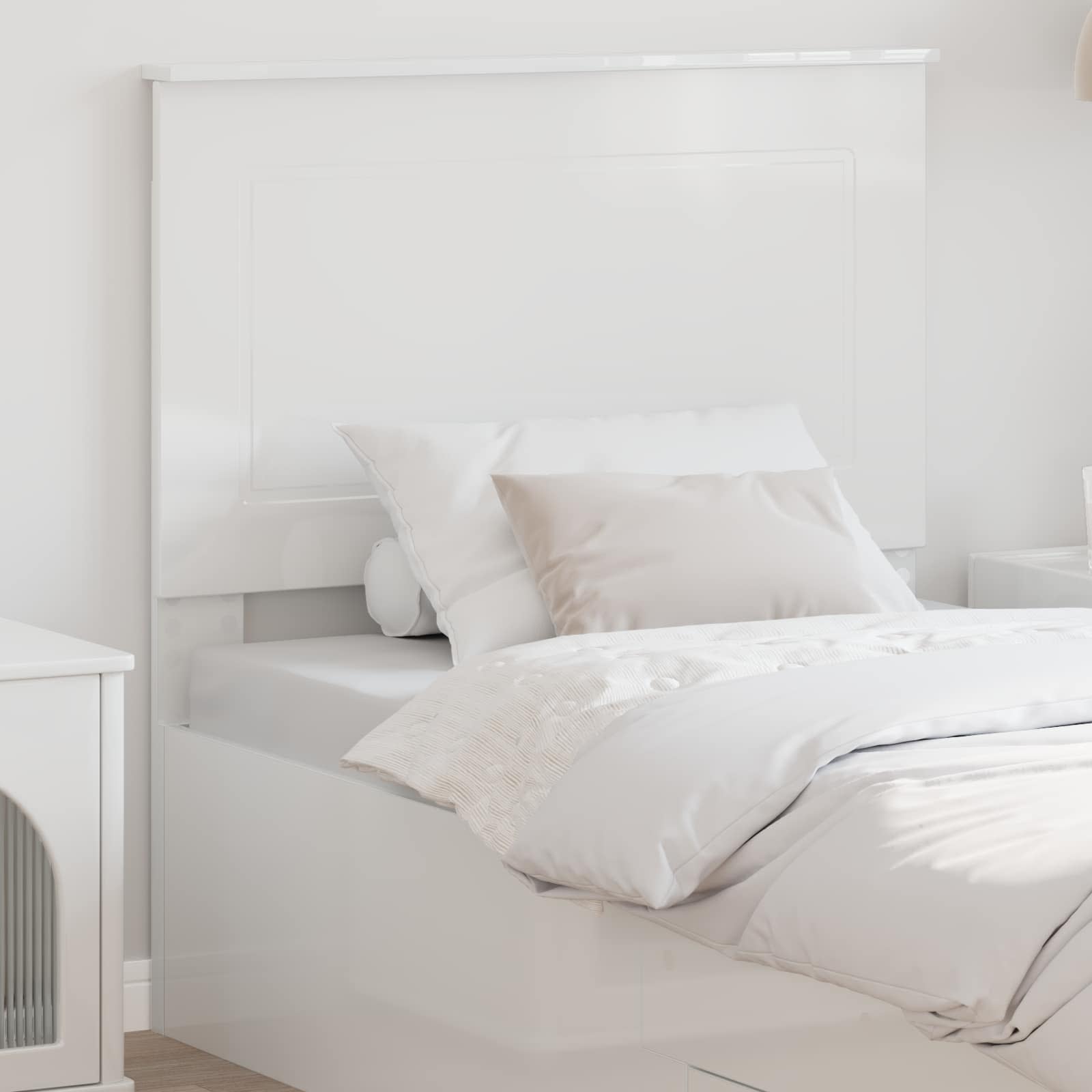 Tête de lit Blanc brillant 90 cm Bois d'ingénierie - XIOS