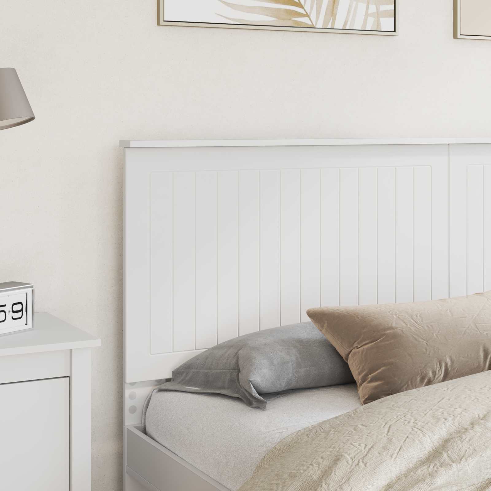 Tête de lit avec tête de lit Blanc 180 cm Bois d'ingénierie - XIOS