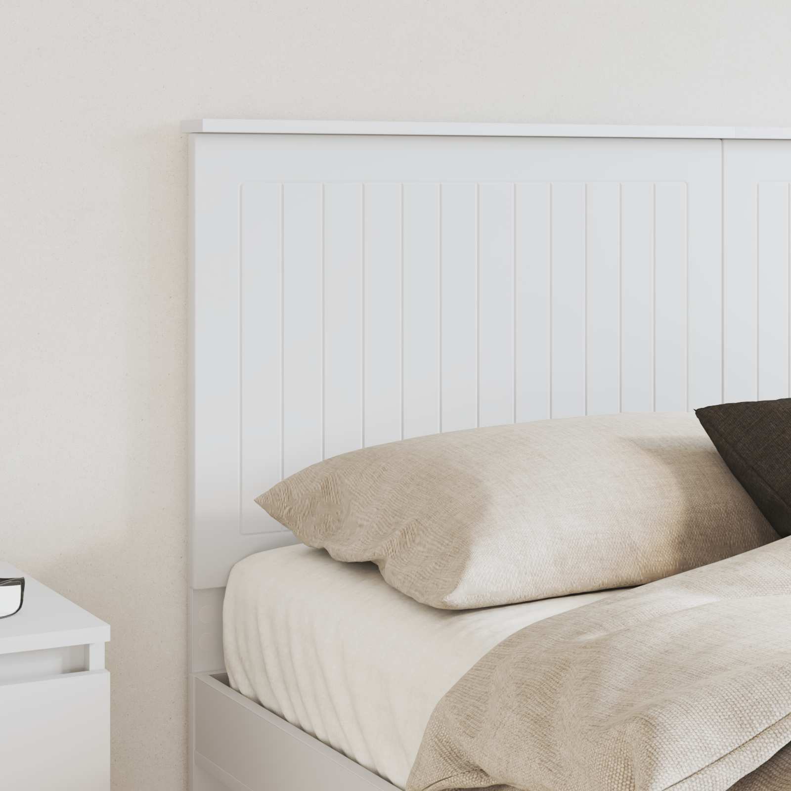 Tête de lit avec tête de lit Blanc 150 cm Bois d'ingénierie - XIOS