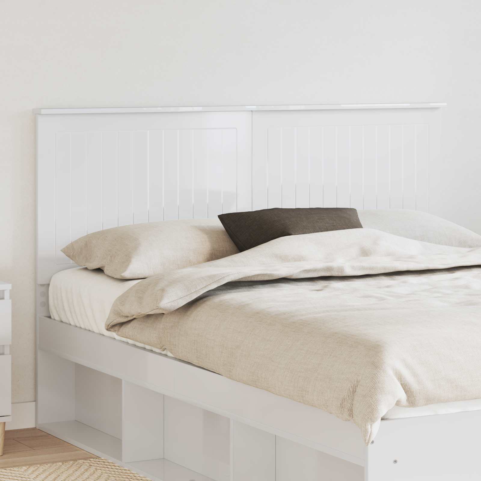Tête de lit Blanc Brillant 150 cm Bois d'ingénierie - XIOS