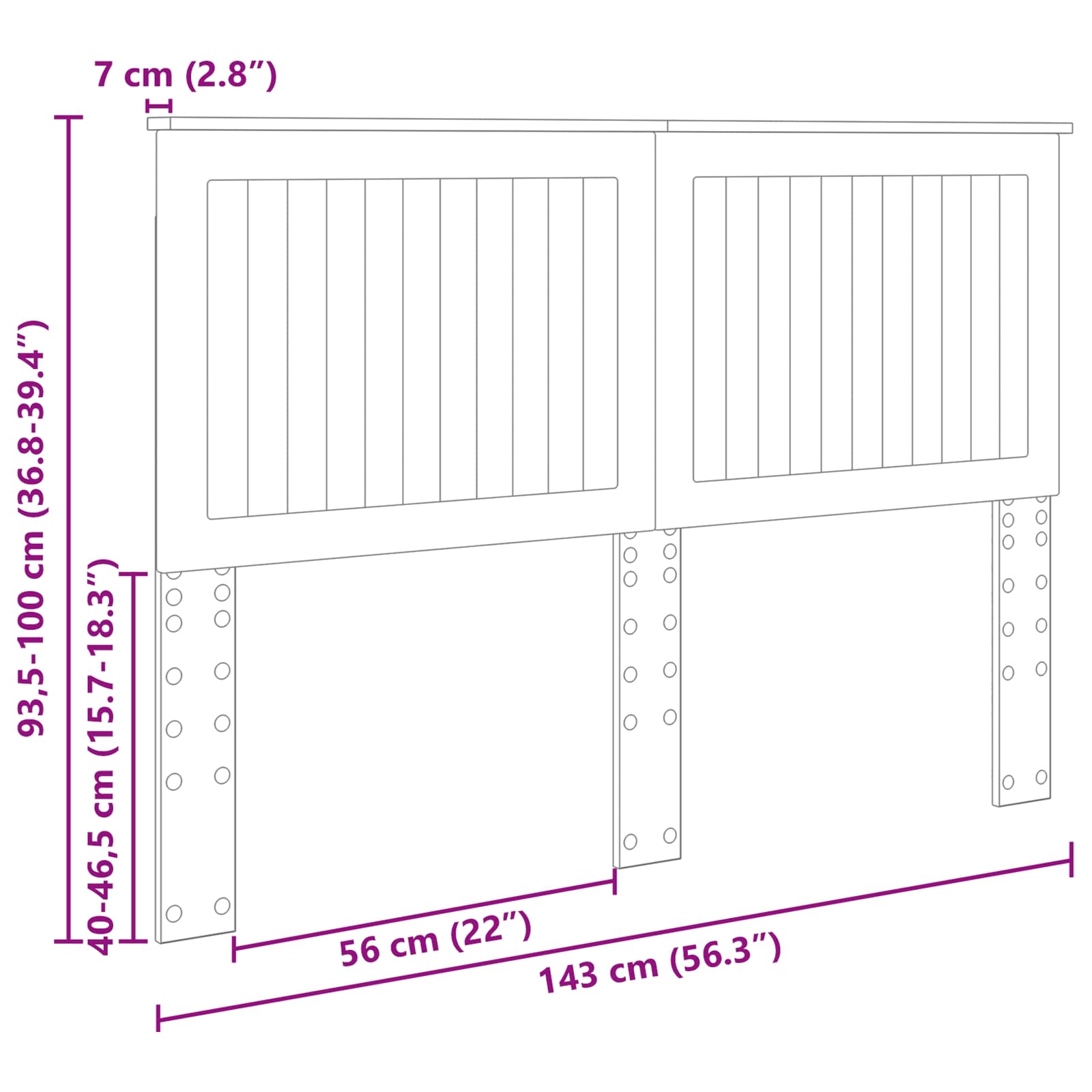 Tête de lit Gris béton 140 cm Bois d'ingénierie - XIOS
