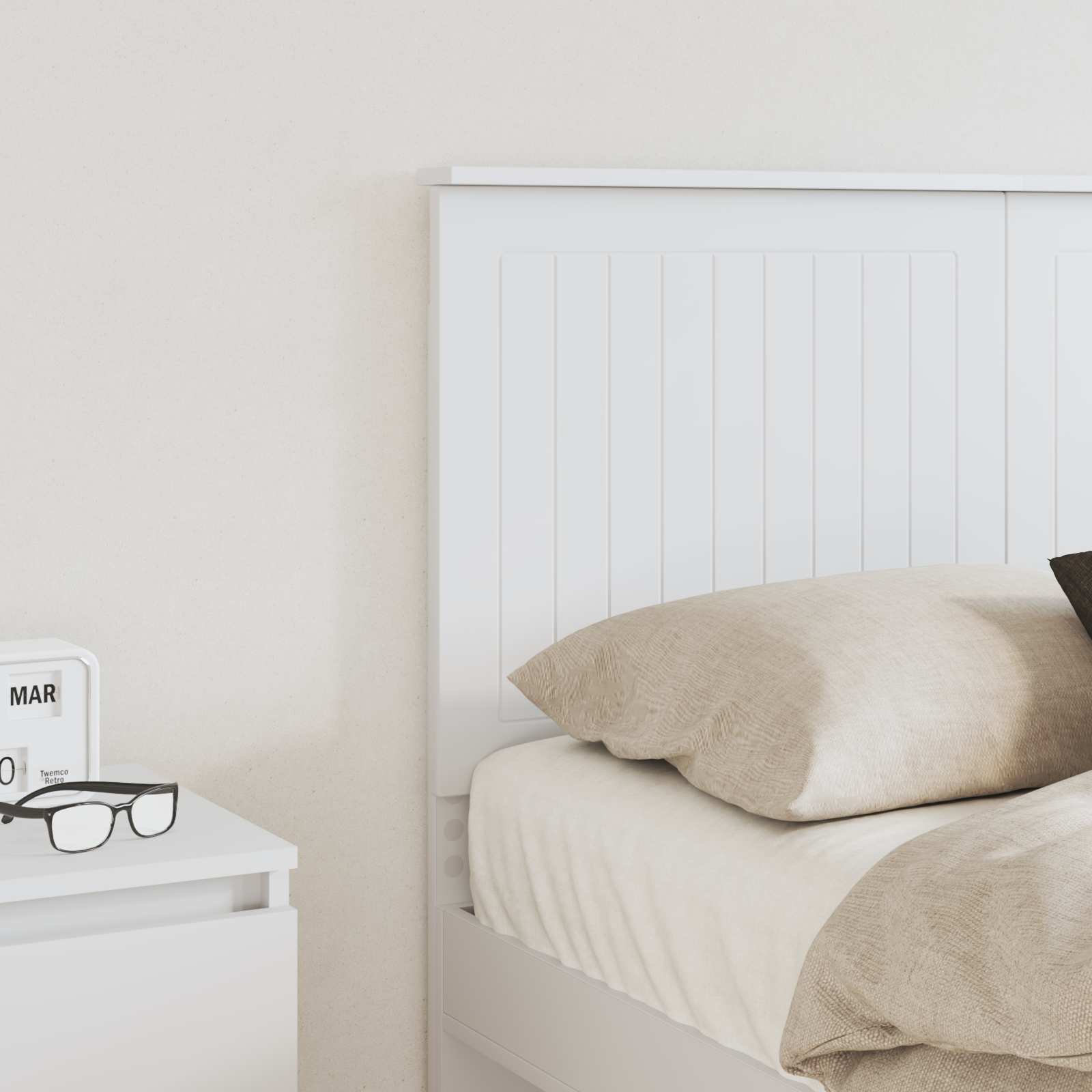 Tête de lit avec tête de lit Blanc 120 cm Bois d'ingénierie - XIOS